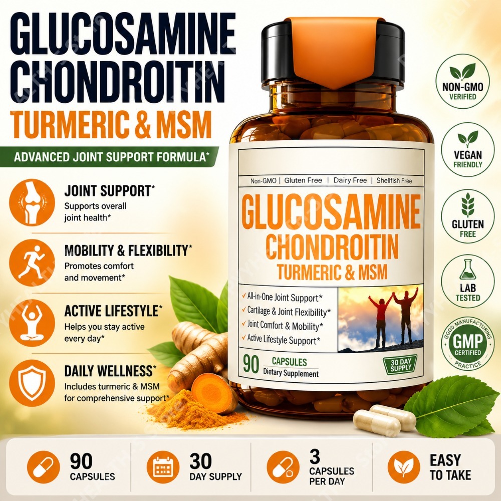 Glucosamine Chondroitin Joint - Glukozamin Kondroitin MSM Kapsülleri Zerdeçal ve