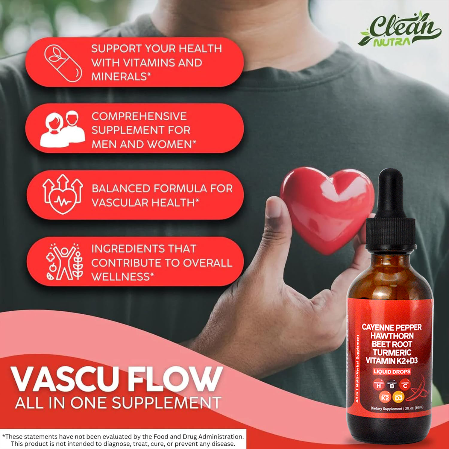 Vitamin D3 K2 Drop - 60ML Sıvı Acı Biber Damlaları Organik