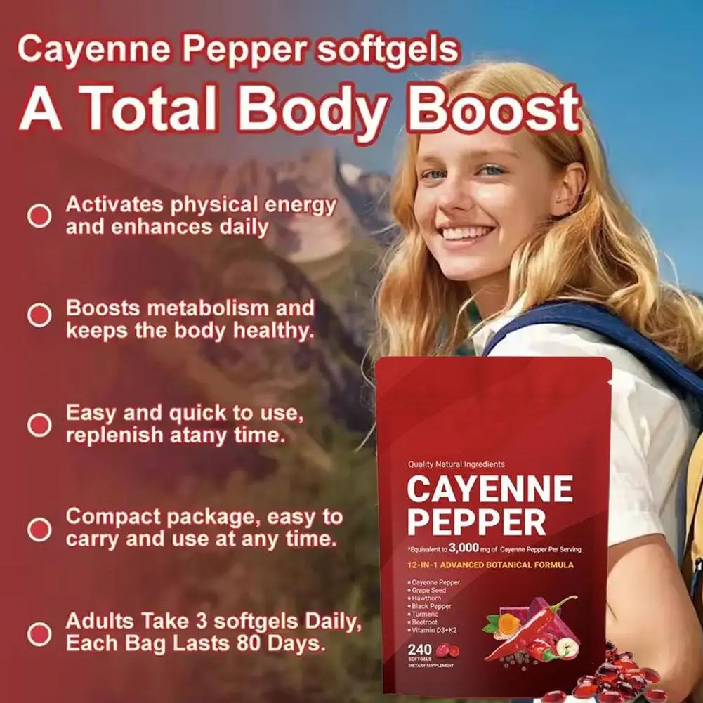 Vitamin D3 K2 Drop - 240 Yumuşak Kapsül Cayenne Biber Kapsülleri