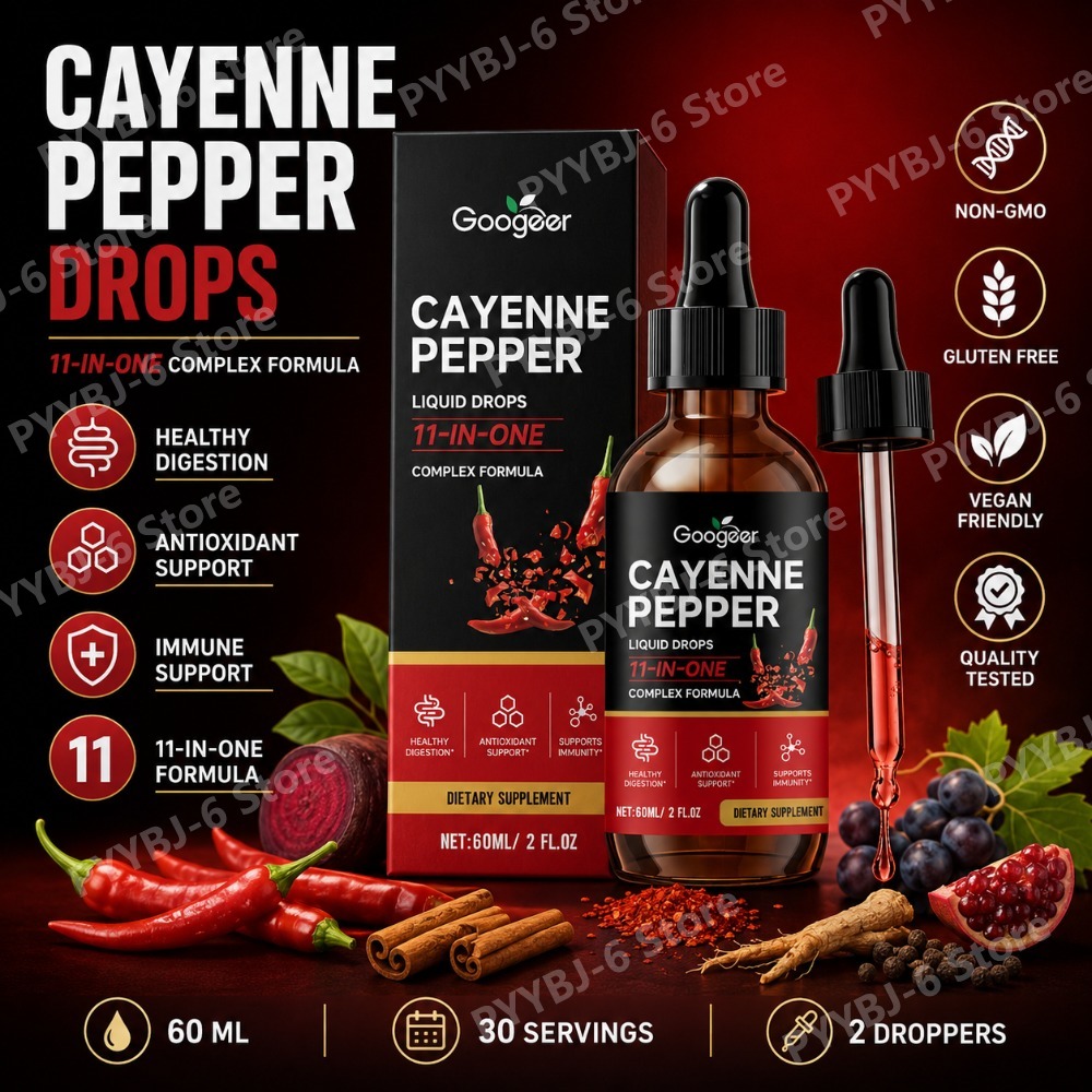 Vitamin D3 K2 Drop - Googeer Cayenne Biberi Sıvı Damlaları 11'i