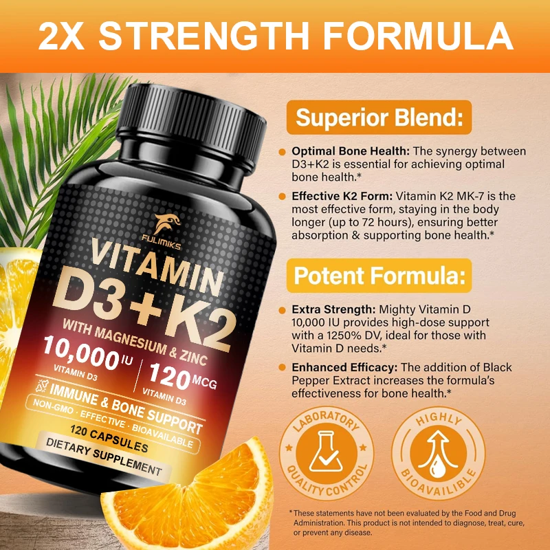 10000IU Vitamin D3 K2 Takviyes - Vitamin D3 K2 Drop incelemesi ve fiyatı