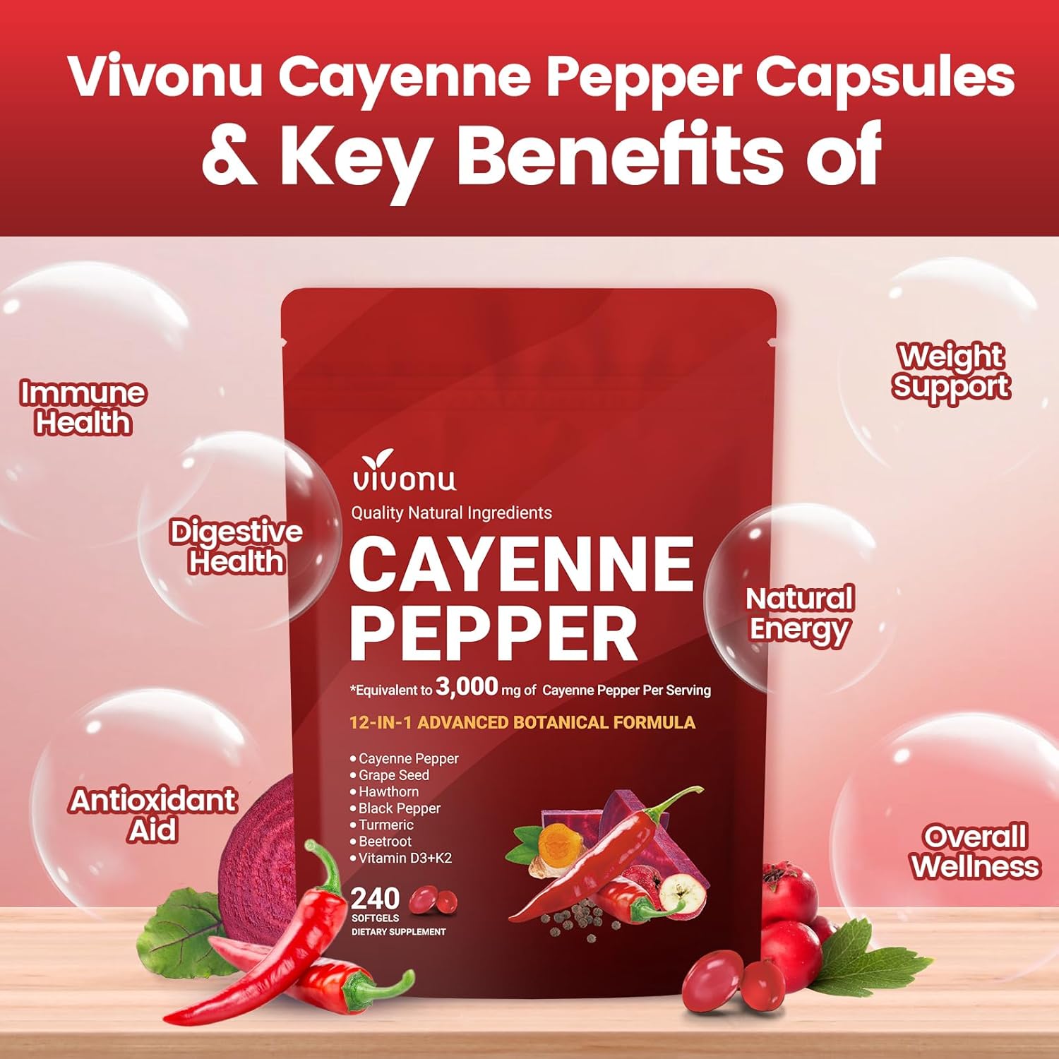 VivoNu Cayenne Biberi Yumuşak  - Vitamin D3 K2 Drop incelemesi ve fiyatı