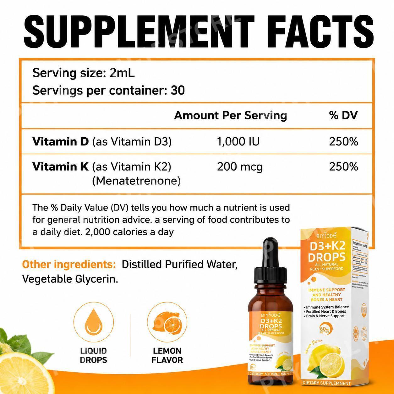 BIYODE Vitamin D3 K2 Sıvı Daml - Vitamin D3 K2 Drop incelemesi ve fiyatı