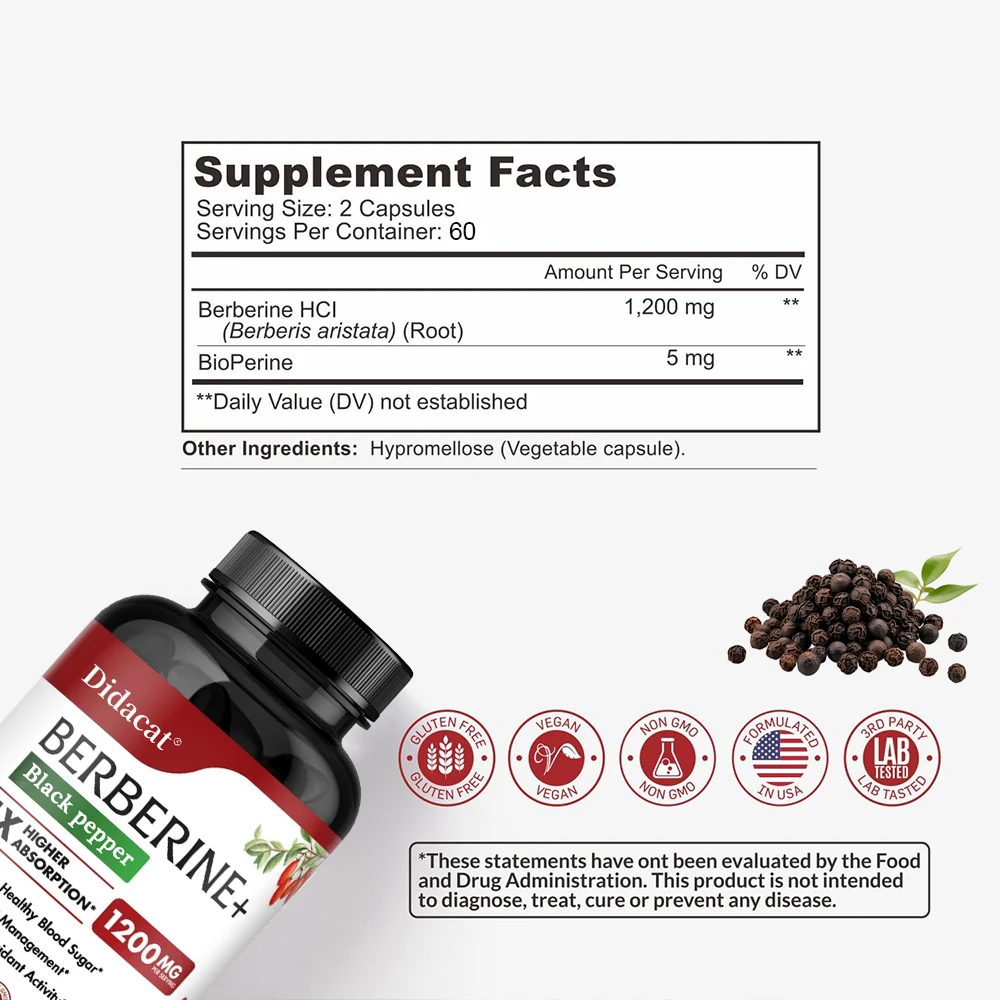 Berberine HCl takviyesi-metabo - Apple Cider Vinegar Pill incelemesi ve fiyatı