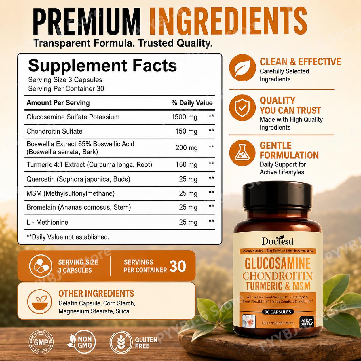 Docteat Glukozamin Kondroitin  - Glucosamine Chondroitin Joint incelemesi ve fiyatı