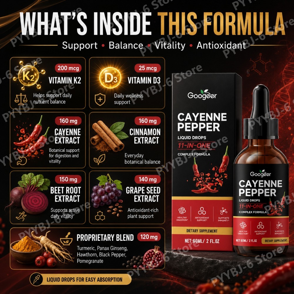 Googeer Cayenne Biberi Sıvı Da - Vitamin D3 K2 Drop incelemesi ve fiyatı